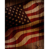 Lofaris Independence Flag Retro Wood Style Backdrop Portrait Photography